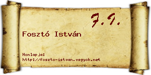 Fosztó István névjegykártya