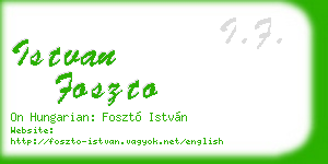 istvan foszto business card